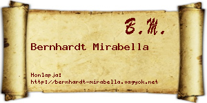 Bernhardt Mirabella névjegykártya